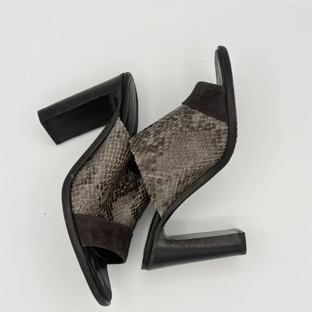 Rag & Bone Tristan Python Embossed Leather Mule Sandal 37 - Picture 2 of 9